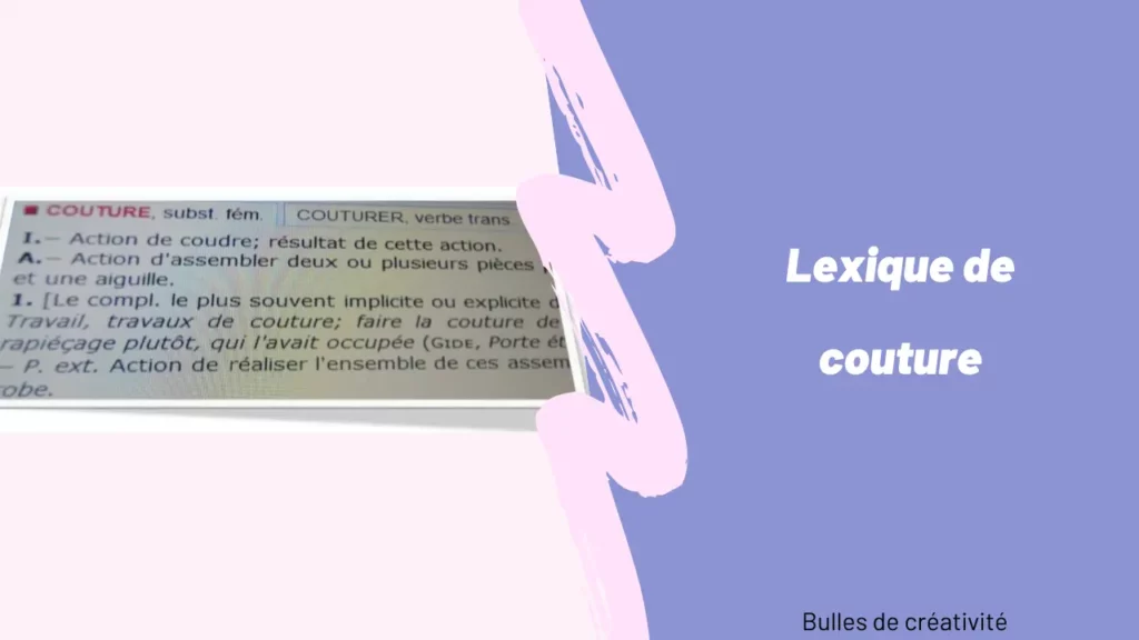 Miniature lexique de couture